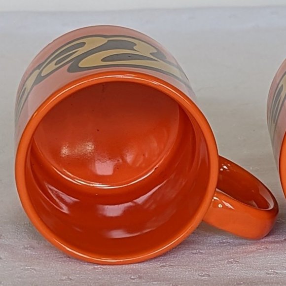 Reese's Peanut Butter Orange Mugs Set of 2 Galerie 12 oz Coffee Tea - Picture 3 of 8